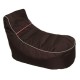 Chaise Lounge with Inner Lining - Chocolate Brown with Beige piping Polyester